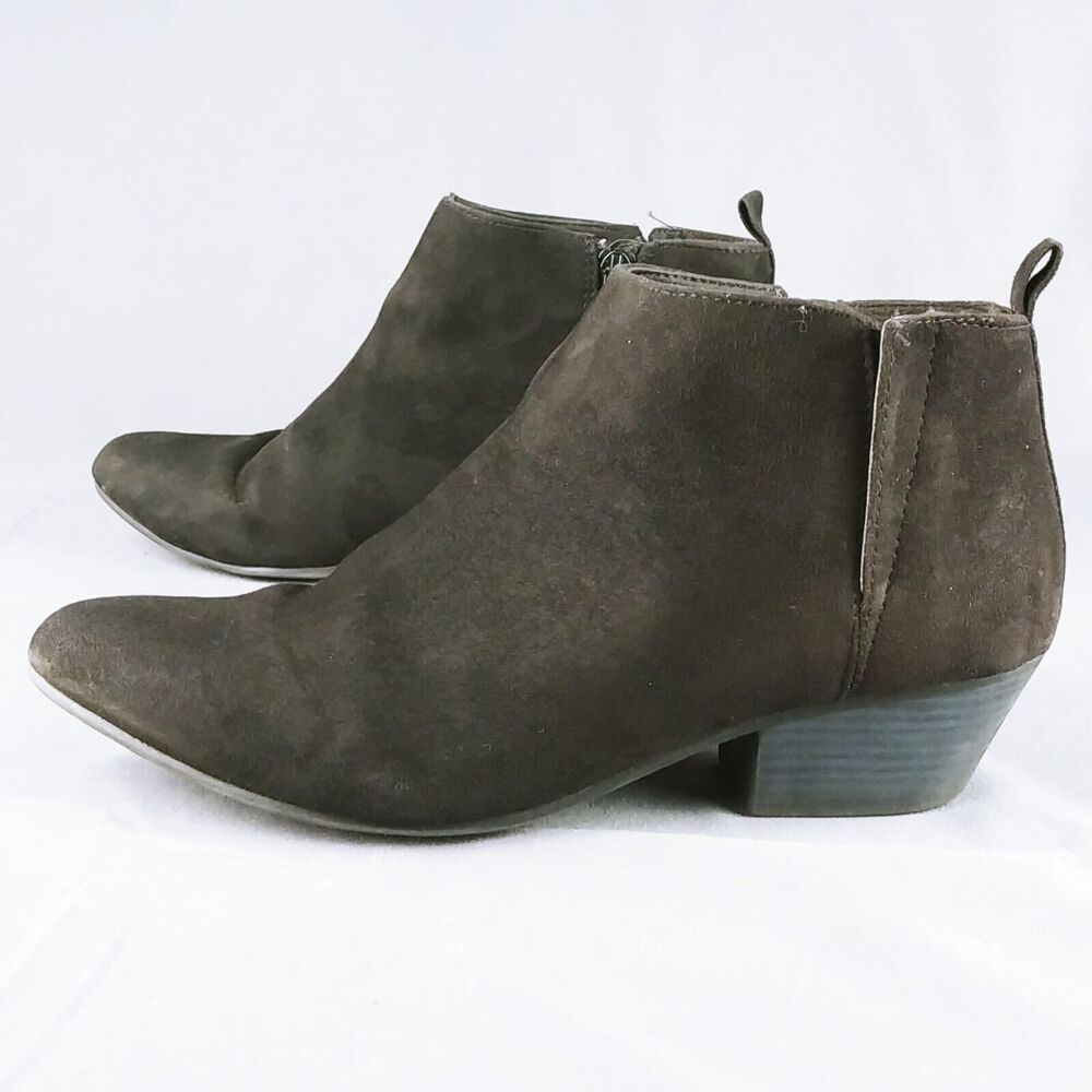 Old Navy Ankle Bootie  Black Jack Women's Size 9 Pointed Toe Faux Suede